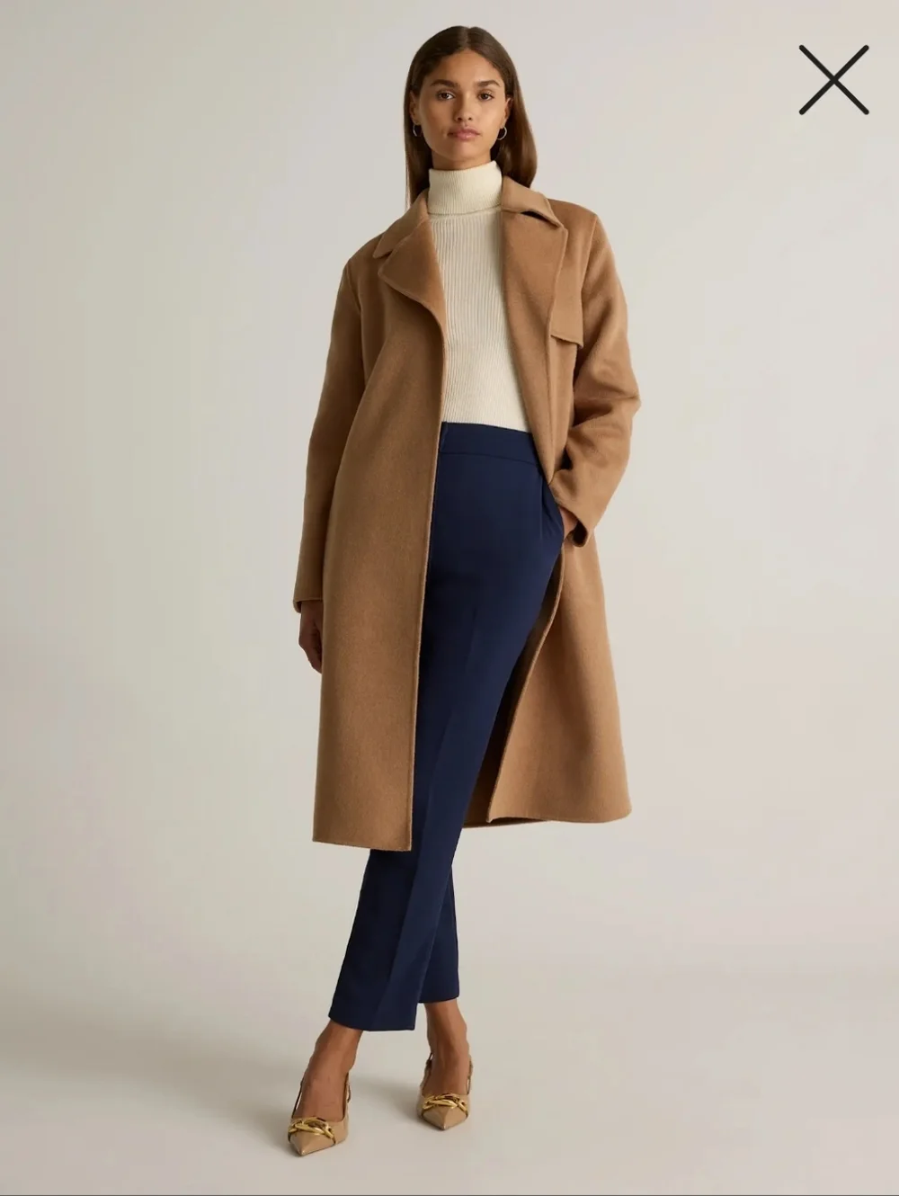 NWT Quince Double-Faced Merino Wool Trench Coat, Medium - Picture 8 of 13
